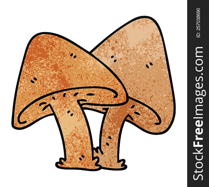 hand drawn quirky cartoon mushrooms. hand drawn quirky cartoon mushrooms