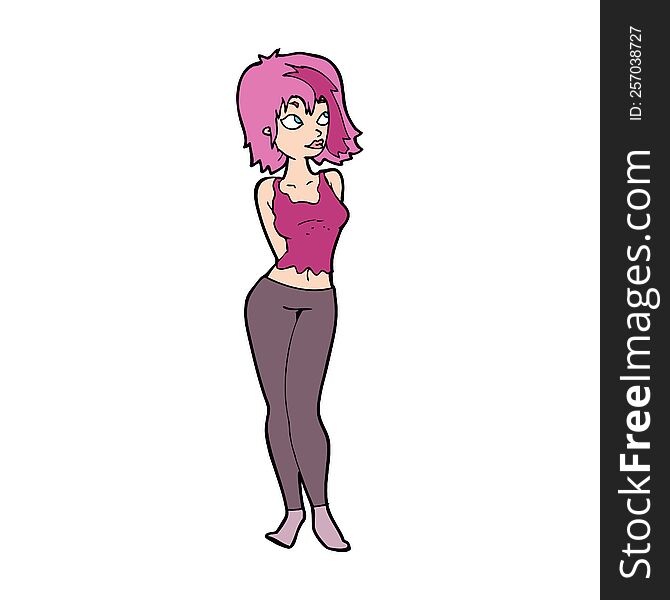 cartoon attractive girl