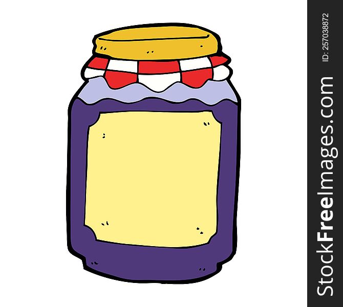 Cartoon Jar Of Jam