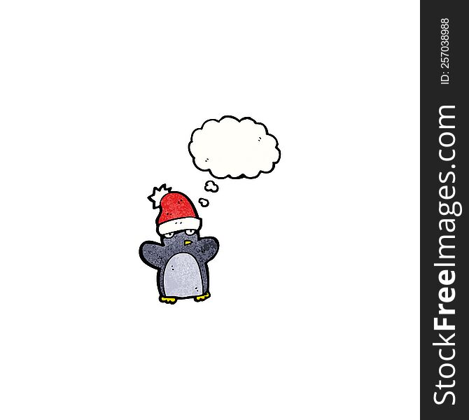 cartoon funny christmas penguin