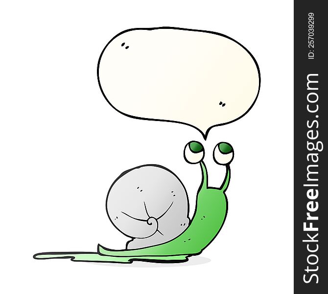 Speech Bubble Cartoon Snail
