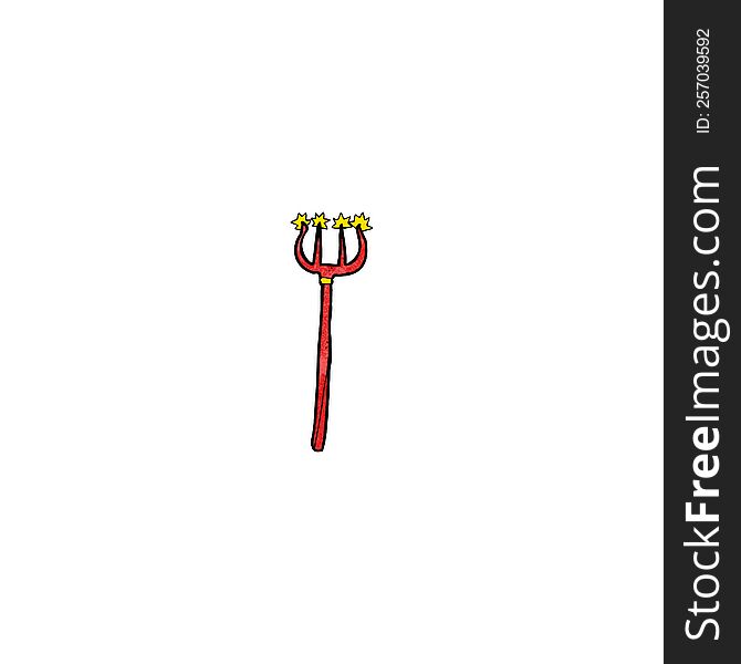 Cartoon Devil Fork