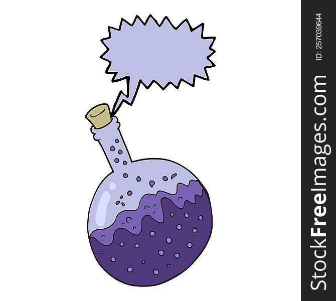 Speech Bubble Cartoon Chemicals