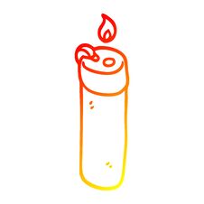 Warm Gradient Line Drawing Cartoon Disposable Lighter Royalty Free Stock Photos