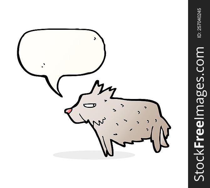 cartoon terrier with speech bubble