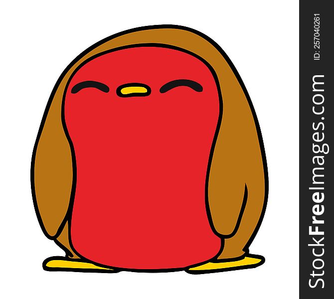 Cartoon Cute Kawaii Red Robin
