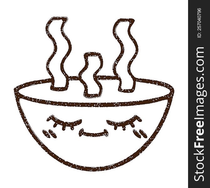 Hot Rice Charcoal Drawing