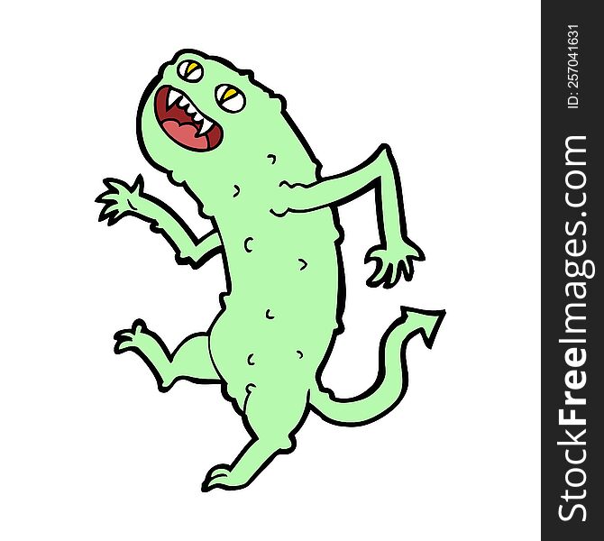 cartoon dancing monster. cartoon dancing monster