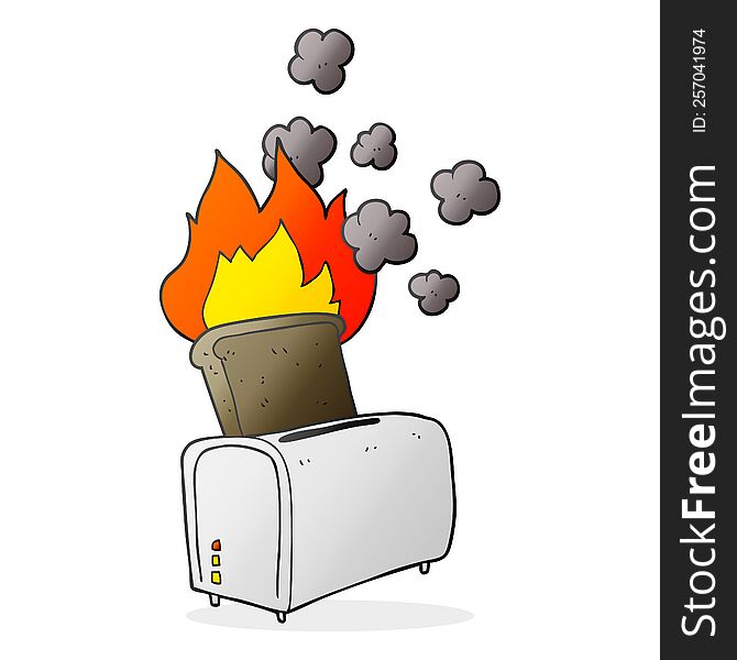 Cartoon Burnt Toast