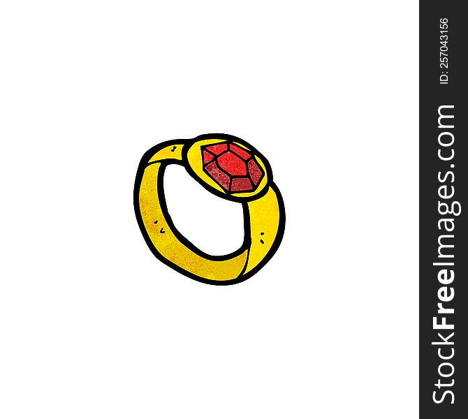 Cartoon Ruby Ring