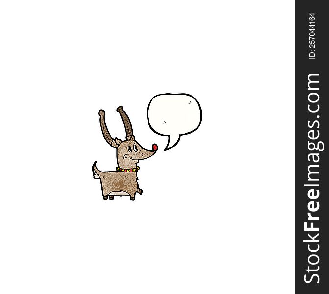 Reindeer With Speech Bubble Cartoon