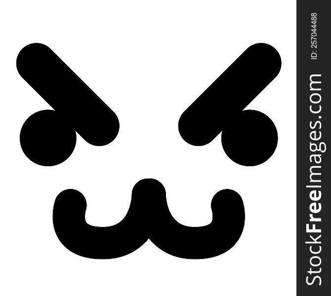 simple mean animal face icon