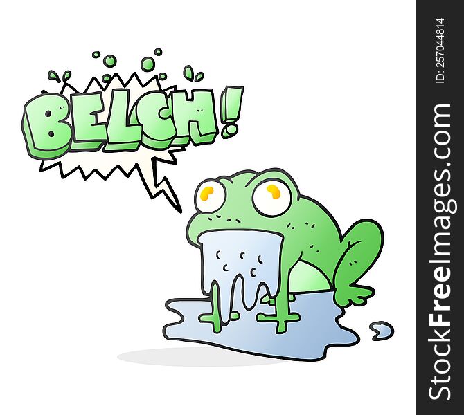 Speech Bubble Cartoon Gross Little Frog