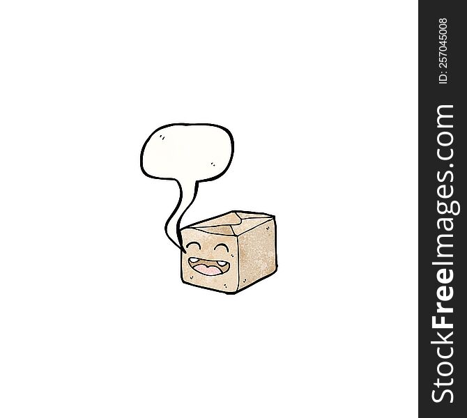 Post Package With Speech Bubble