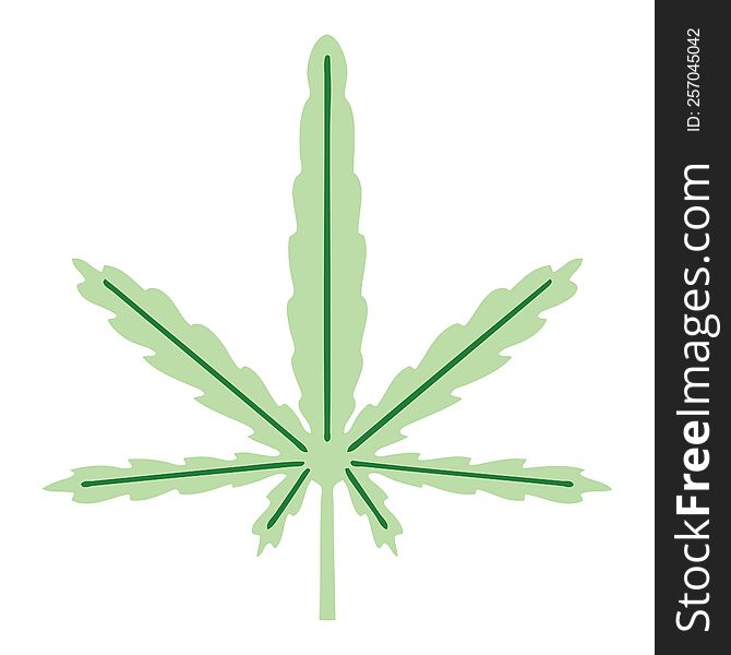 Quirky Hand Drawn Cartoon Marijuana