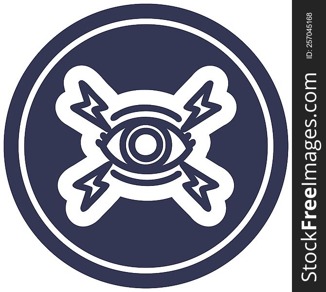 mystic eye circular icon