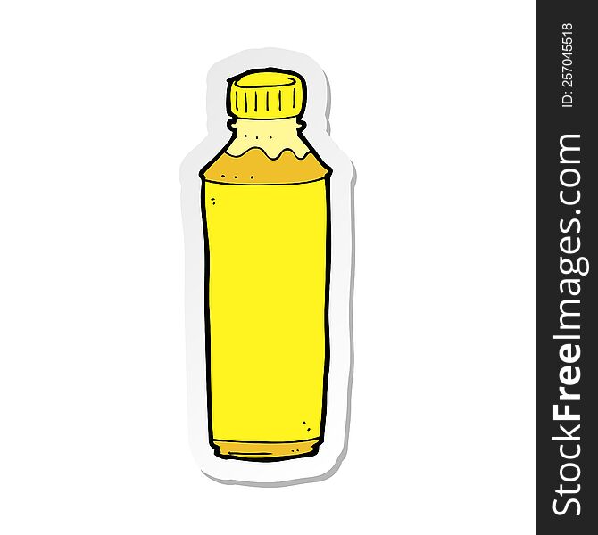 Sticker Of A Cartoon Juice Bottle