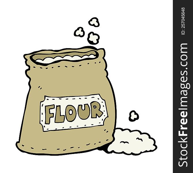cartoon bag of flour