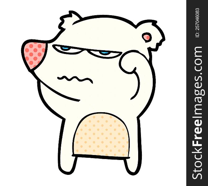 angry bear polar cartoon. angry bear polar cartoon