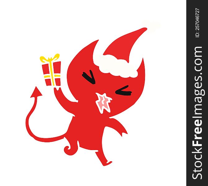 Christmas Cartoon Of Kawaii Devil