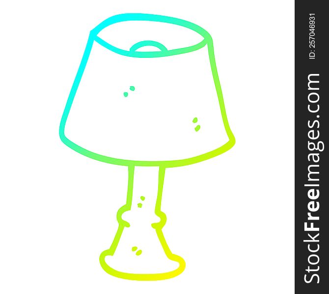 Cold Gradient Line Drawing Cartoon Regular Lamp