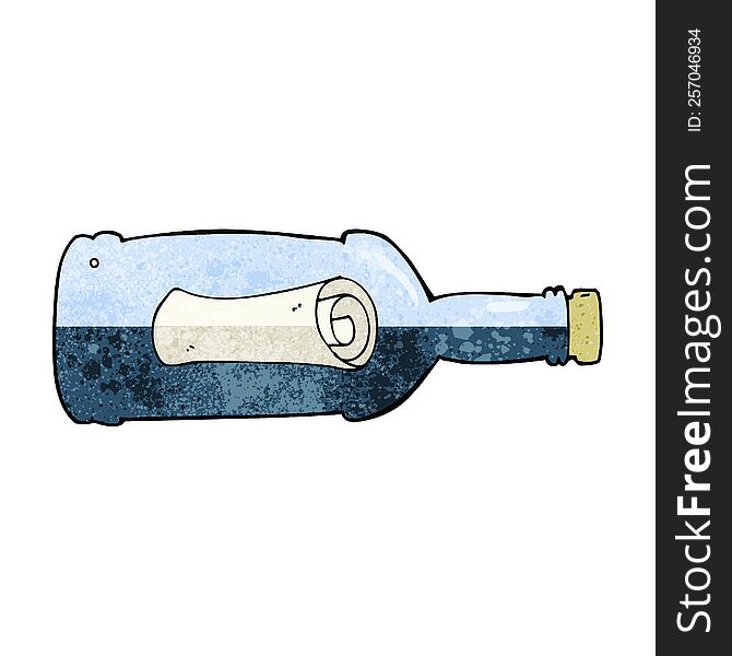 message in a bottle cartoon