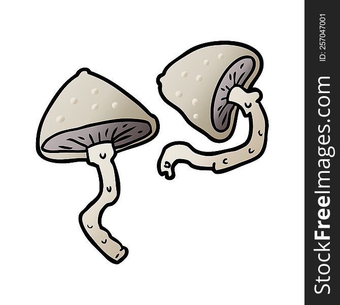 cartoon wild mushrooms. cartoon wild mushrooms