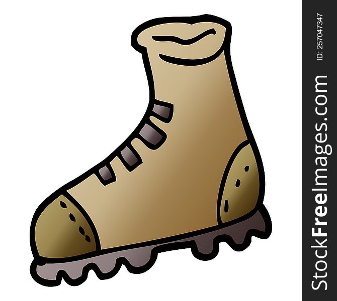 vector gradient illustration cartoon walking boot