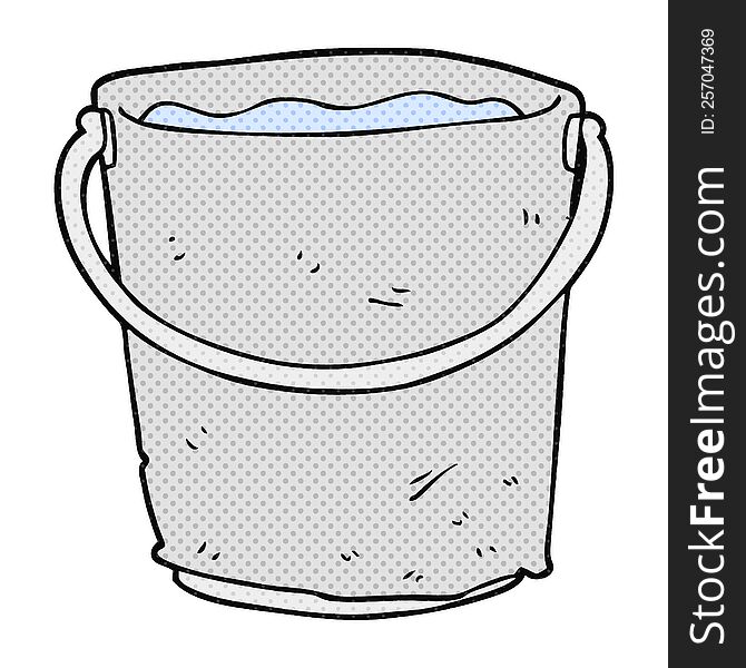 freehand drawn cartoon bucket of water