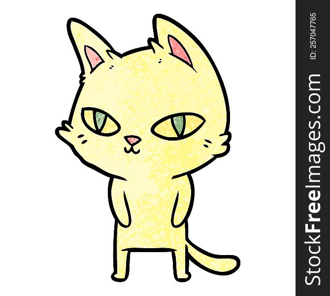 cartoon cat with bright eyes. cartoon cat with bright eyes