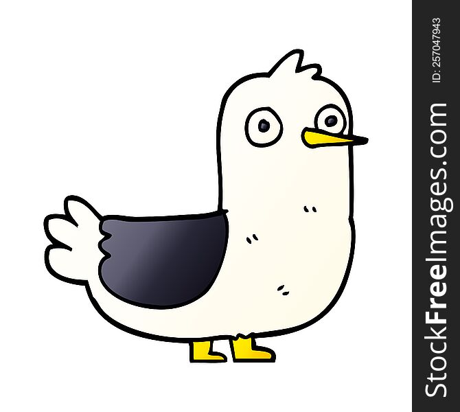 Cartoon Doodle Seagull