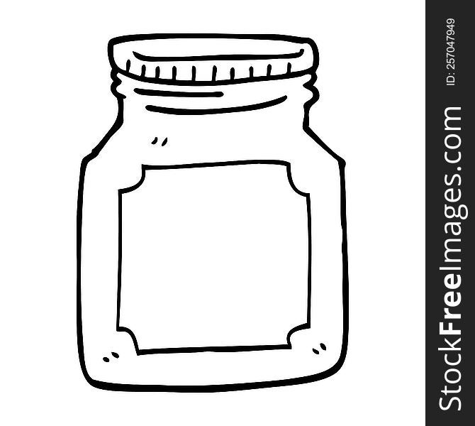line drawing cartoon empty jar