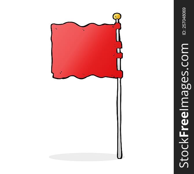 cartoon waving flag