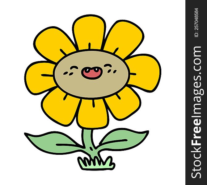 cartoon of a happy flower just soaking in those solar rays. cartoon of a happy flower just soaking in those solar rays