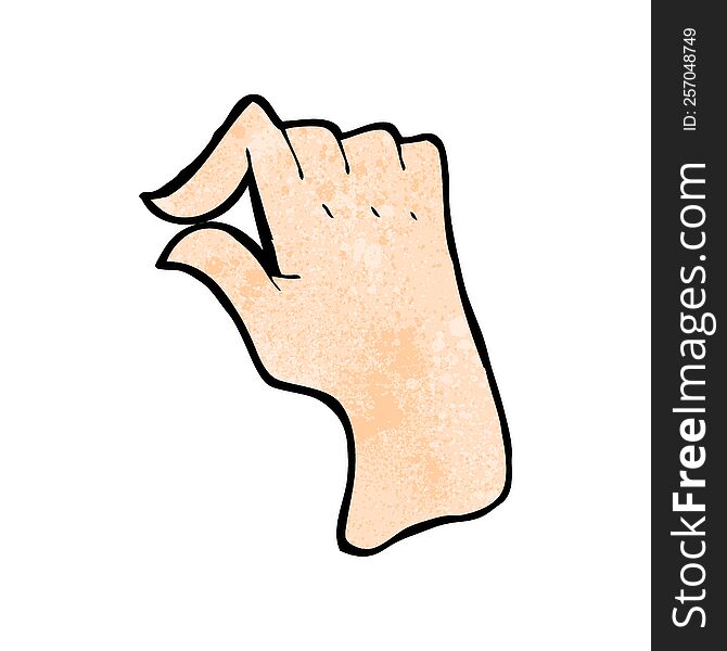 Cartoon Pinching Hand Symbol