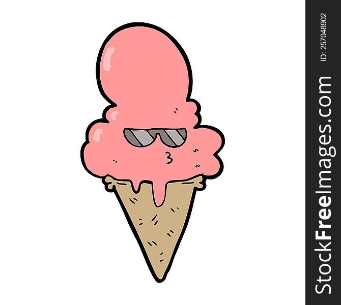 cartoon cool ice cream