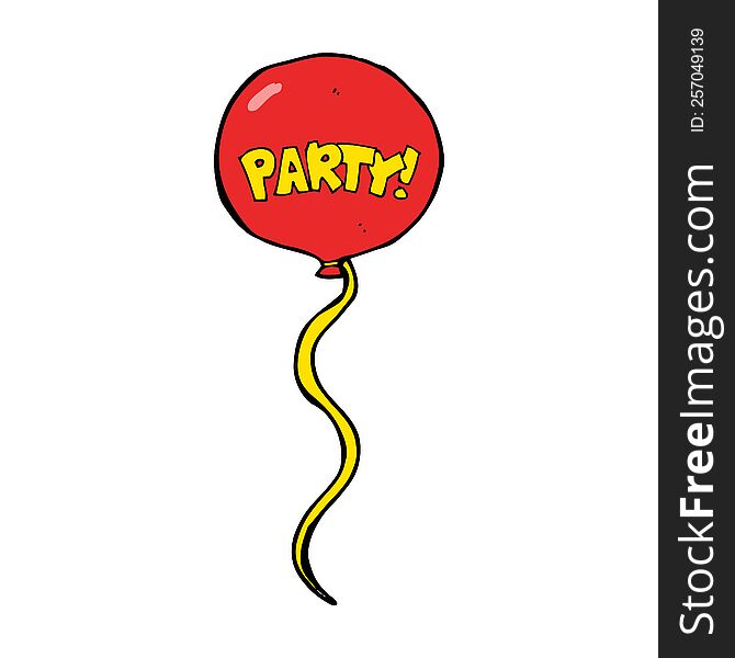 cartoon party balloon