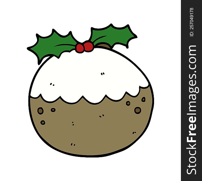 Cartoon Christmas Pudding