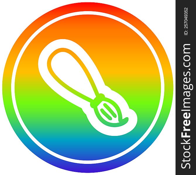 Paint Brush Circular In Rainbow Spectrum