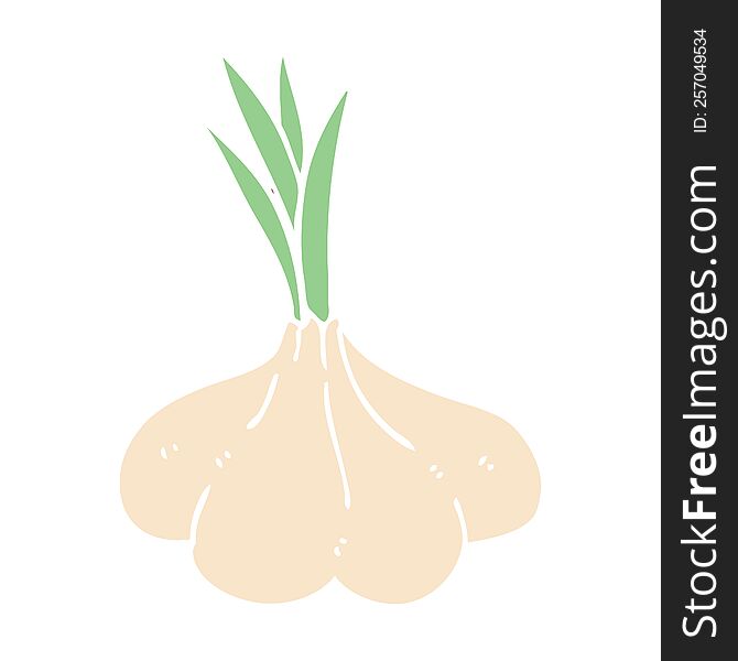 cartoon doodle garlic bulb