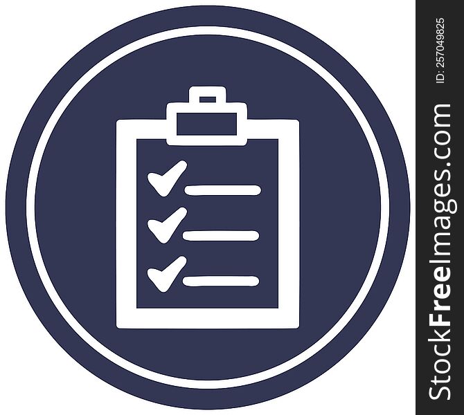 check list circular icon symbol