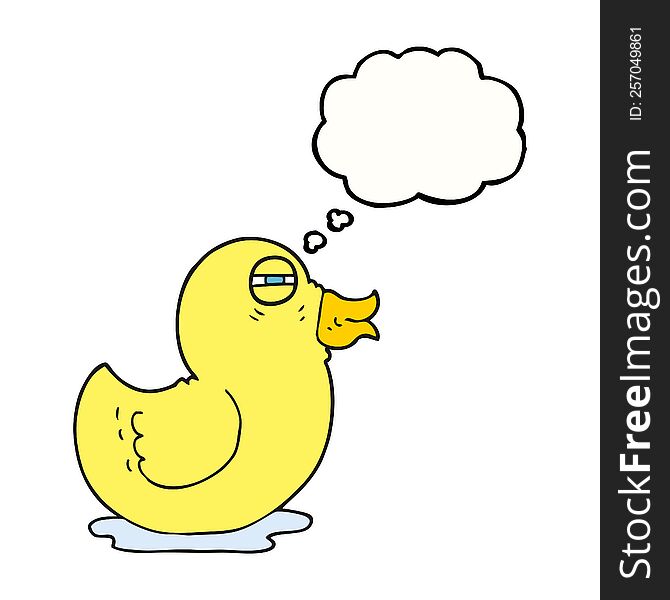 Thought Bubble Cartoon Rubber Duck