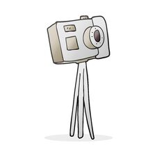 Cartoon Camera On Tripod Royalty Free Stock Photo Cartoon Camera On Tripod Royalty Free Stock Photo