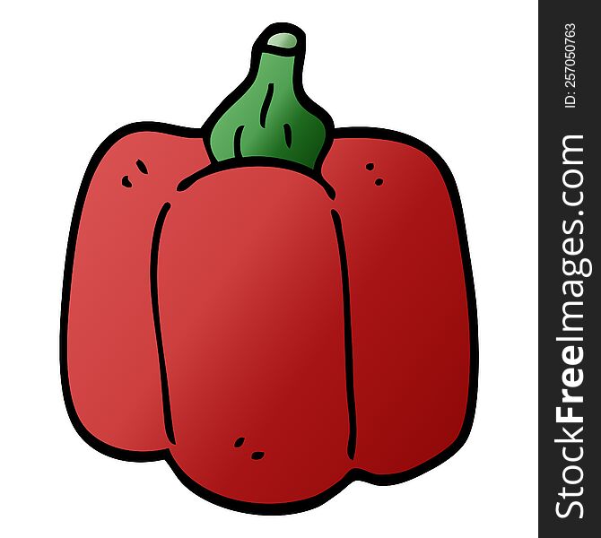 cartoon doodle organic pepper