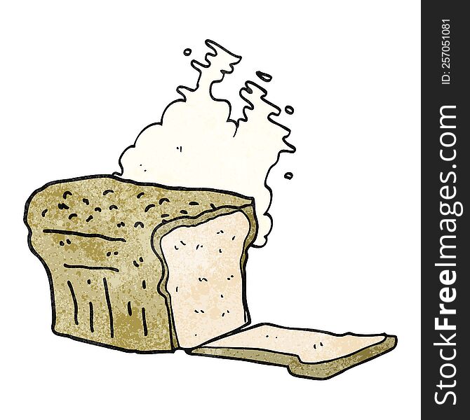 freehand drawn texture cartoon fresh baked bread