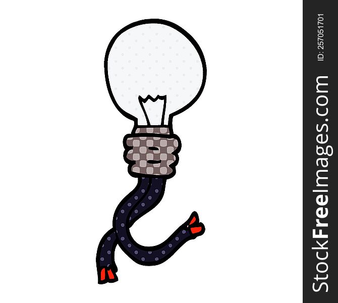 Cartoon Doodle Electric Light Bulb