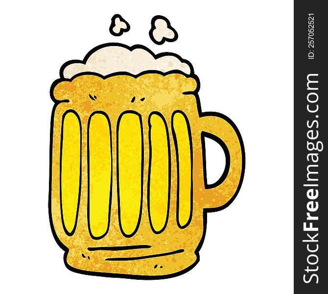 Cartoon Doodle Tankard Of Beer