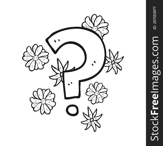 Black And White Cartoon Question Mark