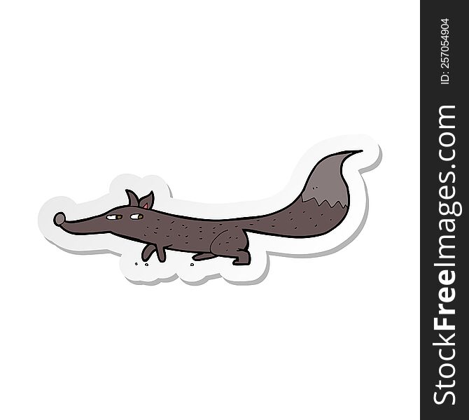 Sticker Of A Cartoon Little Fox