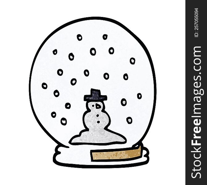Cartoon Doodle Snowglobe